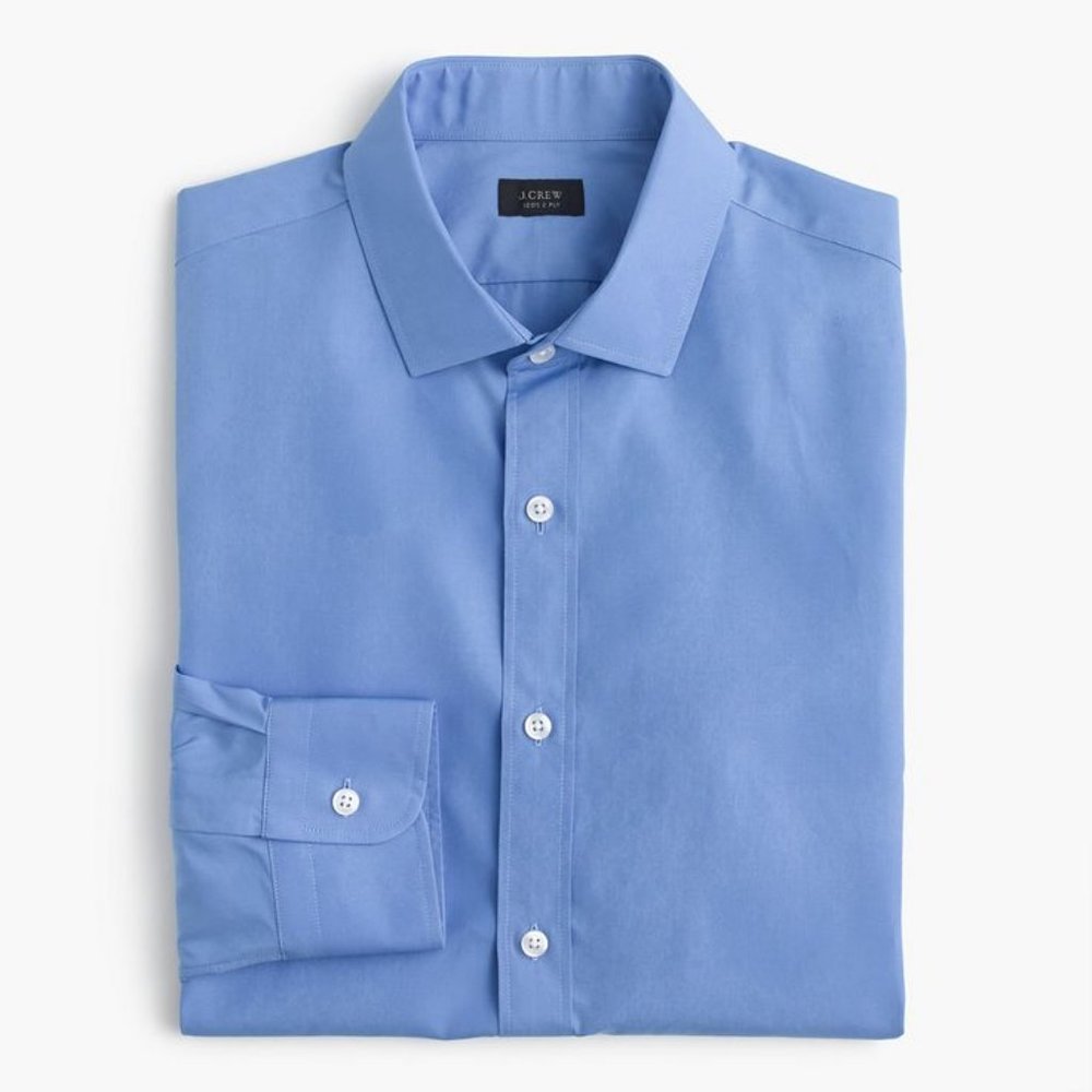 J. Crew Ludlow Slim-Fit Yarn-Dyed Shirt in Blue